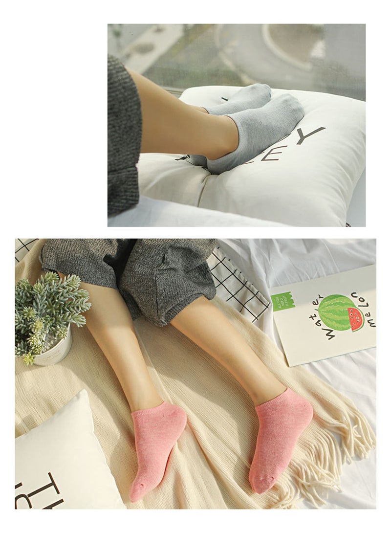 10 Pairs Women Girls Cotton Casual Ankle Socks Multicolour  - Image 3