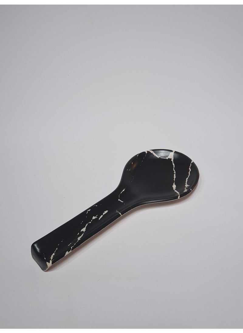 keramika Matte Black Marble Pattern Dirty Cutlery  - Image 1
