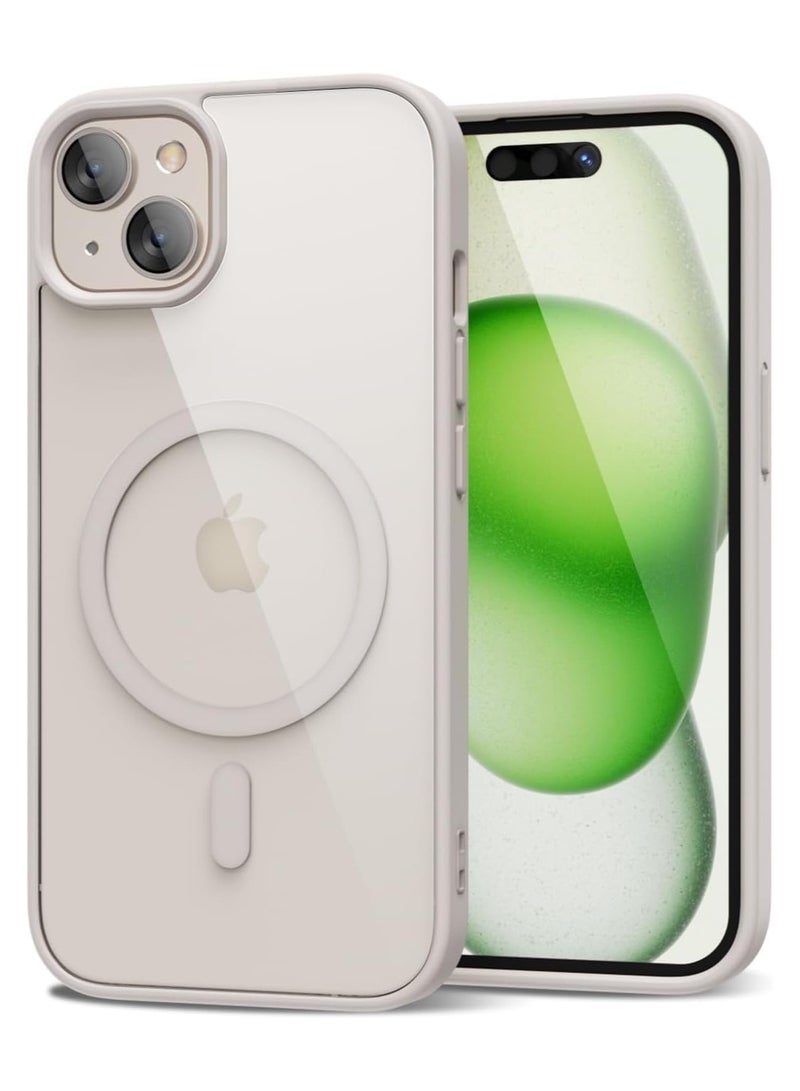 ACLIX Magnetic Case for iPhone 15 Case, Compatible with MagSafe, Plating Luxury Cover, Clear Soft TPU Shockproof Protective Phone Case, (Natural Titanium) - Image 1