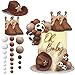 KEEPARTY 28PCS Cowboy Cake Decorations Cowboy Hat and Boot Cake Toppers Western Cowboy Birthday Baby Shower for Western Theme Party Favors Supplies - Image 3