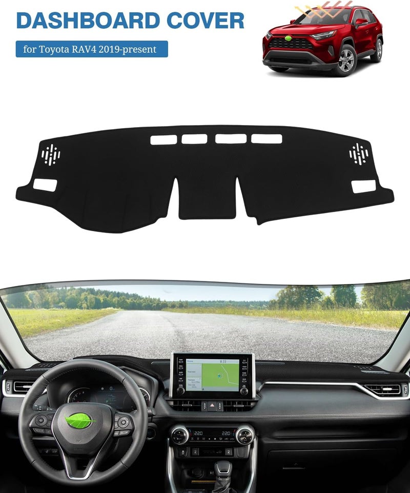 FIILINES Custom sizing alternatives Dash Cover Fit for Toyota RAV4 2019 2020 2021 2022 2023 Dashboard Mat Cover Sunshade Nonslip Mesh Protector No Glare Budget friendly premium quality - Image 2