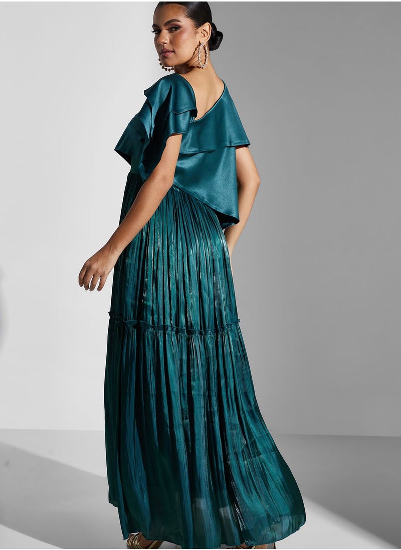Iyra - Frill Sleeve Ruffle Dress - Image 1