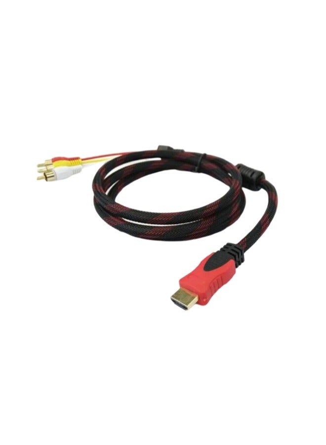 HDMI To RCA Video Audio AV Cord Multicolour  - Image 3