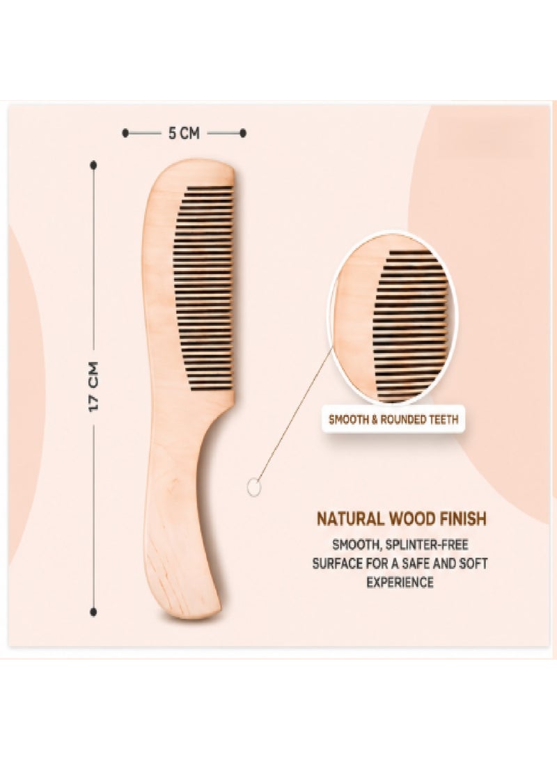 Anti-Static Fine-Toothed Comb Made of Natural Wood - Image 3
