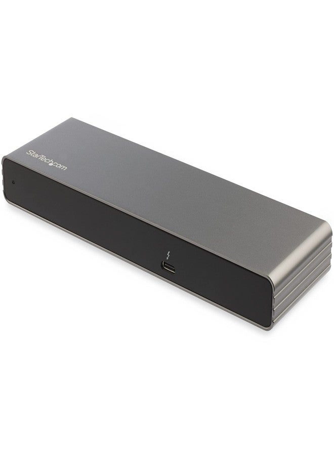 StarTech.com Thunderbolt 3 Dock - Dual 4K 60Hz Monitor TB3 Laptop Docking Station with DisplayPort, HDMI & 1080p VGA - 85W Power Delivery & Charging - 2x USB-A, Ethernet - Mac & Windows, TAA - Image 1