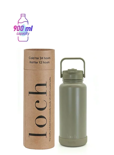 لوك زجاجة بلون أخضر مريمي أحادي اللون 900 مل