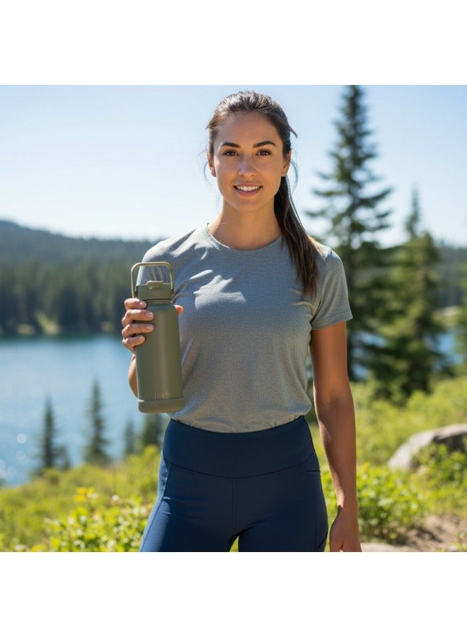 لوك زجاجة بلون أخضر مريمي أحادي اللون 900 مل - Image 5