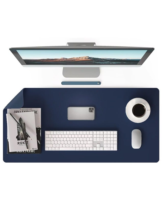 قاعدة ماوس مربعة الشكل مقاومة للماء ومتينة من المطاط الطبيعي غير قابلة للانزلاق، مناسبة للألعاب/المكتب، لون أزرق داكن - Image 1