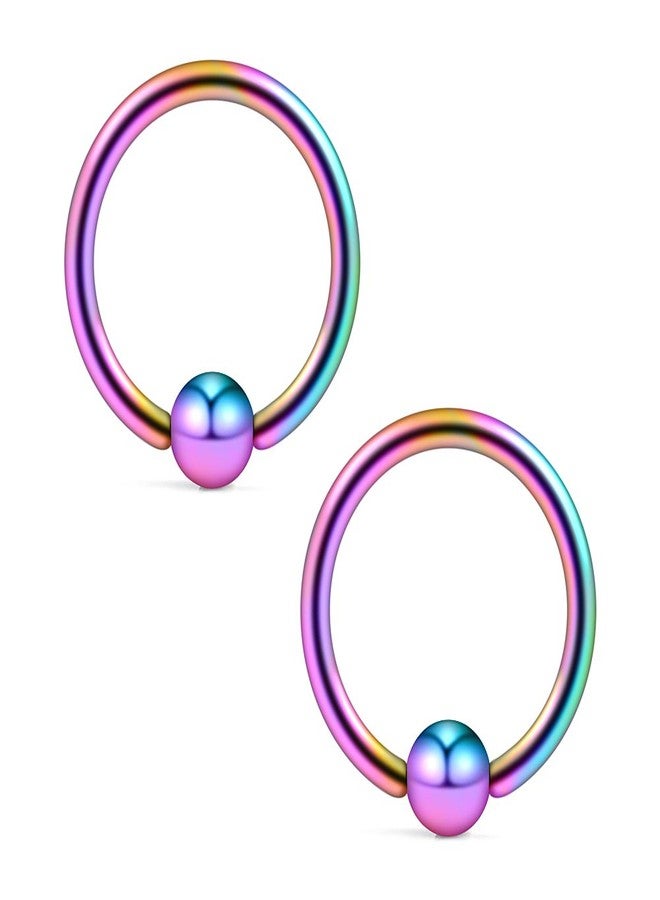Ruifan 10PCS 316L Surgical Steel Captive Bead Rings Nose Belly Eyebrow Tragus Lip Ear Nipple Hoop Ring BCR 16G 6MM - Image 5