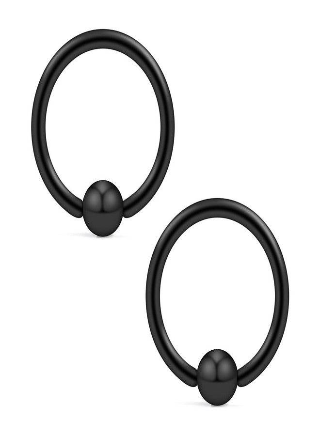Ruifan 10PCS 316L Surgical Steel Captive Bead Rings Nose Belly Eyebrow Tragus Lip Ear Nipple Hoop Ring BCR 16G 6MM - Image 3