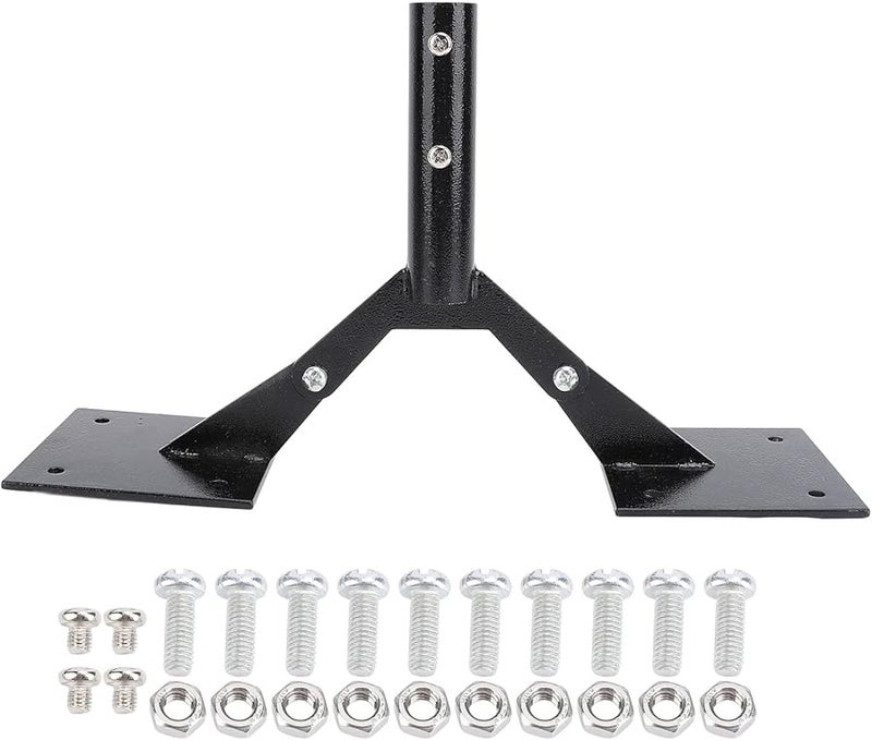 Heavy Duty Adjustable Steel Roof Mount Bracket For Flagpole V Shape Flat Roof Installation - Image 1