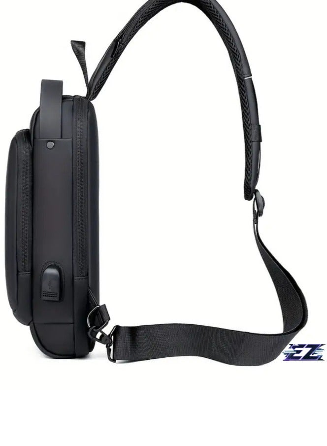 ELTRAZONE Waterproof Oxford Fabric Crossbody Bag with Password Lock - Anti-Theft Motorcycle Chest Pack for Men & Women - Ideal Gift for Valentine's Day, Father's Day, and Birthdays - Image 4