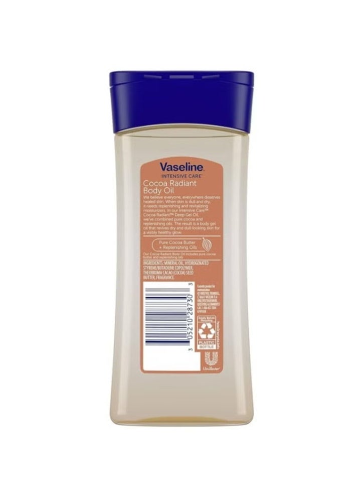 Vaseline Body Oil with 100% Pure Cocoa Butter, Nourishing Formula and Natural Glow - 200ml - Image 2