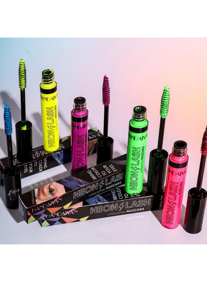 KTouler 6 Pcs Colorful Fluorescent Mascaras Makeup Volumizing & Lengthening Mascara For Eyelashes Waterproof Longlasting Charming Cruelty Free Vegan Eye Makeup - Image 4