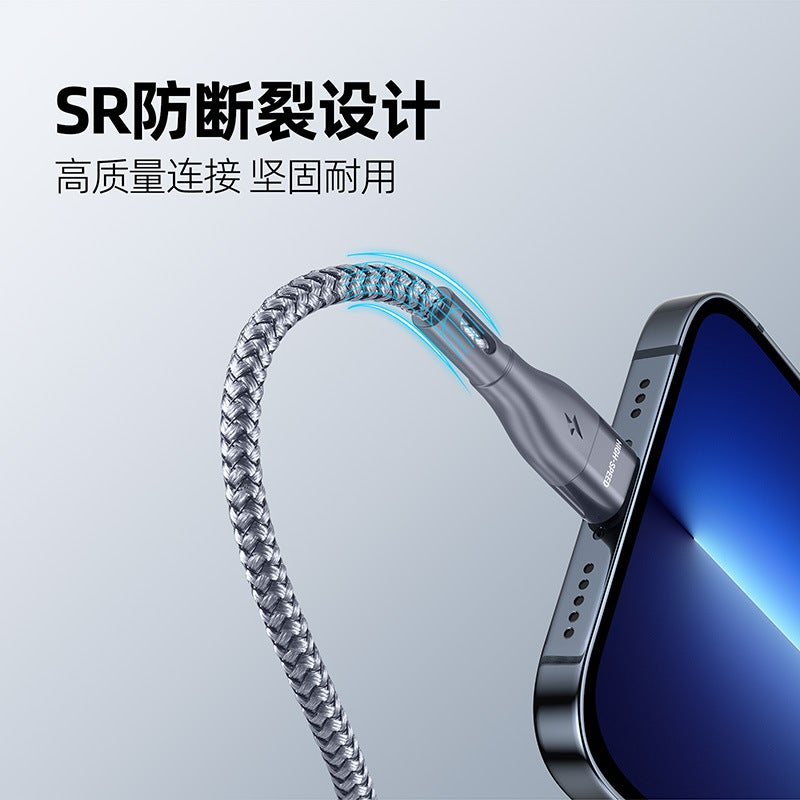 For Apple Iphone Mobile Phone Data Cable Manufacturers Usb To Lightning Nylon Braided Charging Cable - Image 4