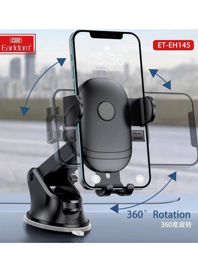Earldom Suction Cup Car Holder  Adjustable 360 Degree Rotation Car Holder Stand Compatible With All Mobiles  - Image 2