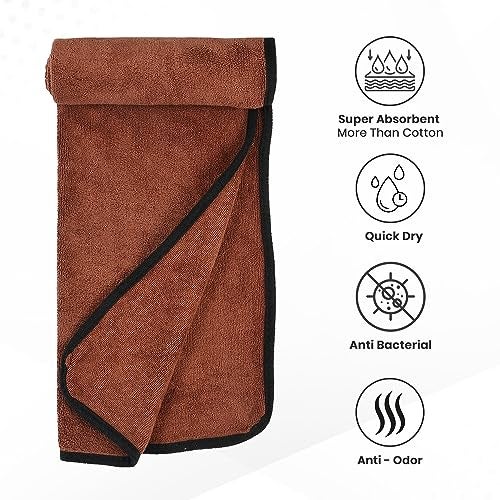 Yellow Weaves Microfiber Car Cleaning Cloth Extra Large (35X75 Cms) Pack Of 2, Grey & Brown Towel For Car/Bike Cleaning Polishing Washing And Detailing Kitchen Cleaning And Dusting Cloth For Home - Image 2