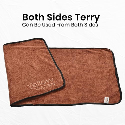 Yellow Weaves Microfiber Car Cleaning Cloth Extra Large (35X75 Cms) Pack Of 2, Grey & Brown Towel For Car/Bike Cleaning Polishing Washing And Detailing Kitchen Cleaning And Dusting Cloth For Home - Image 5