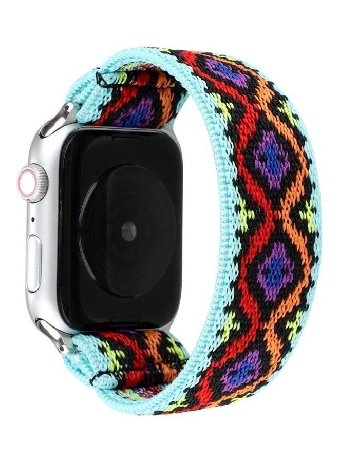 NIBEMINENT Replacement Strap Watchband For Apple Watch Series 7 45mm/6 & SE 5 4 44mm/3 2 1 42mm Multicolour - Image 1