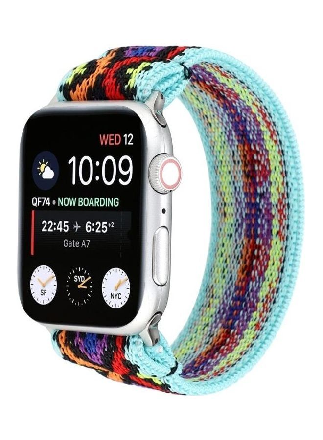NIBEMINENT Replacement Strap Watchband For Apple Watch Series 7 45mm/6 & SE 5 4 44mm/3 2 1 42mm Multicolour - Image 2
