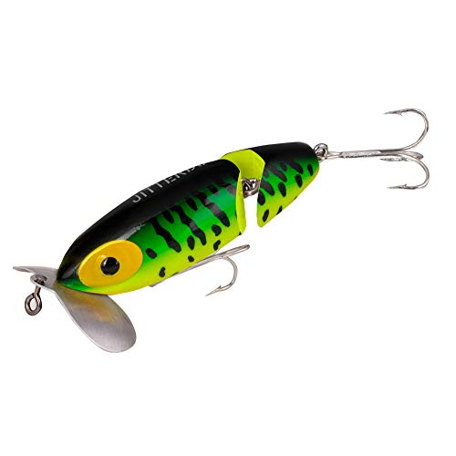 Arbogast Jointed Clicker Jitterbug Topwater Bass Fishing Lure, Excellent for Night Fishing, Fire Tiger, 3 1/2", 5/8 oz - Image 5