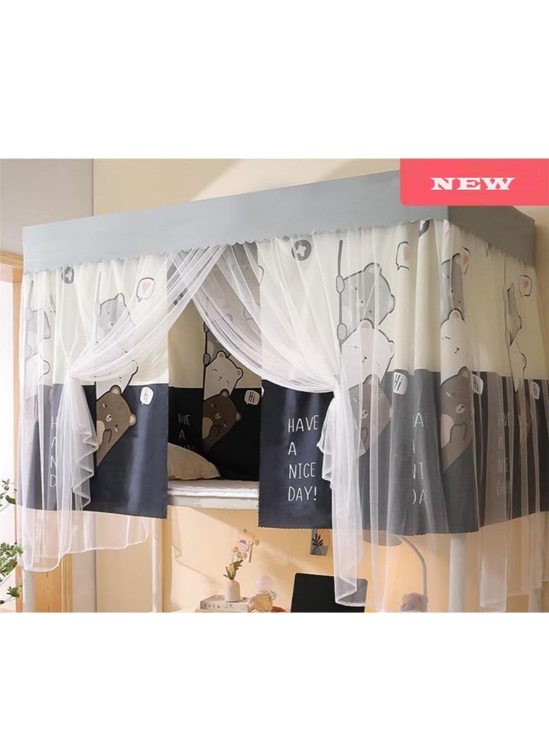 Bluejw Bed Canopy Tents Curtain Blackout Curtain Single Bed Tent Curtain Student Shading Cloth Bed Canopy Mosquito Net Student Sleep Privacy Protection - Image 1