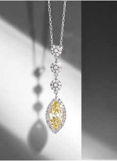 AWNL Golden Dawn Necklace for Women Pendant with Yellow Zirconia Gemstone and Sterling Silver Gift for Wife Girlfriend Mother  - Image 4