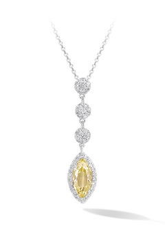 AWNL Golden Dawn Necklace for Women Pendant with Yellow Zirconia Gemstone and Sterling Silver Gift for Wife Girlfriend Mother  - Image 2
