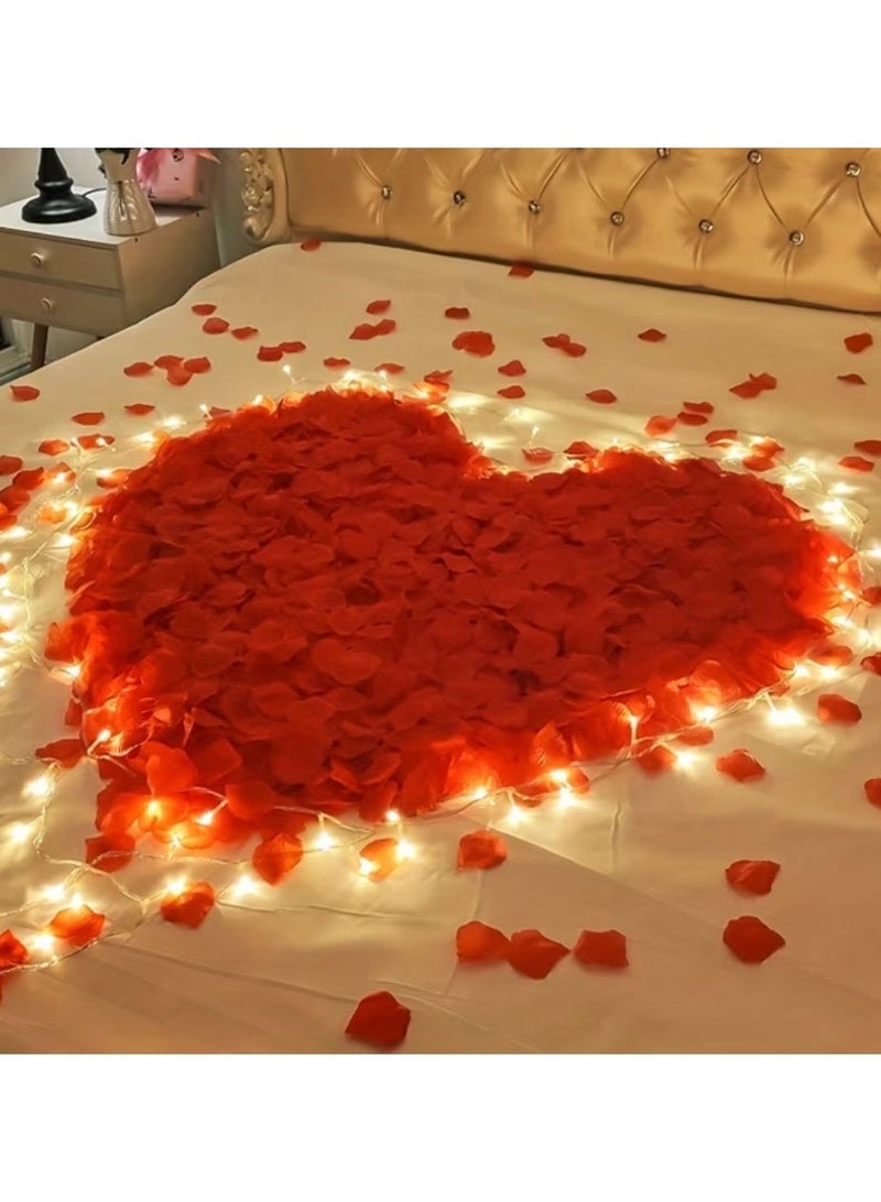 CleanWave - The Pure Effect 1200 Artificial Rose Petals – Romantic Wedding, Proposal & Valentine’s Day Decorations, Realistic Faux Flower Petals for Anniversaries, Engagements, Honeymoons, Parties & Event Decor - Image 2