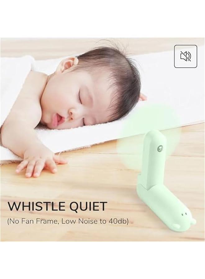 Loquat Handheld Fan with 4500 mAh Powerbank Max 37 Hours Runtime, Pocket Portable Battery Operated or USB Powered Folding Personal Fan, 3 Speeds, Gifts for Women Men Kids Gift for Festival-Green - Image 5