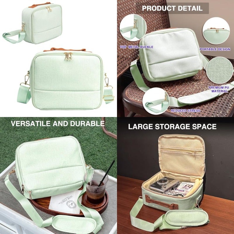 eWINNER Universal Portable Protective Bag for Fujifilm Instax Mini 12 11 99 7+ 40 Evo Link2 Liplay SQ CP910 1200 1300 DSLR Cameras fuji Instant Digital Camera Case with Shoulder Strap Green - Image 1
