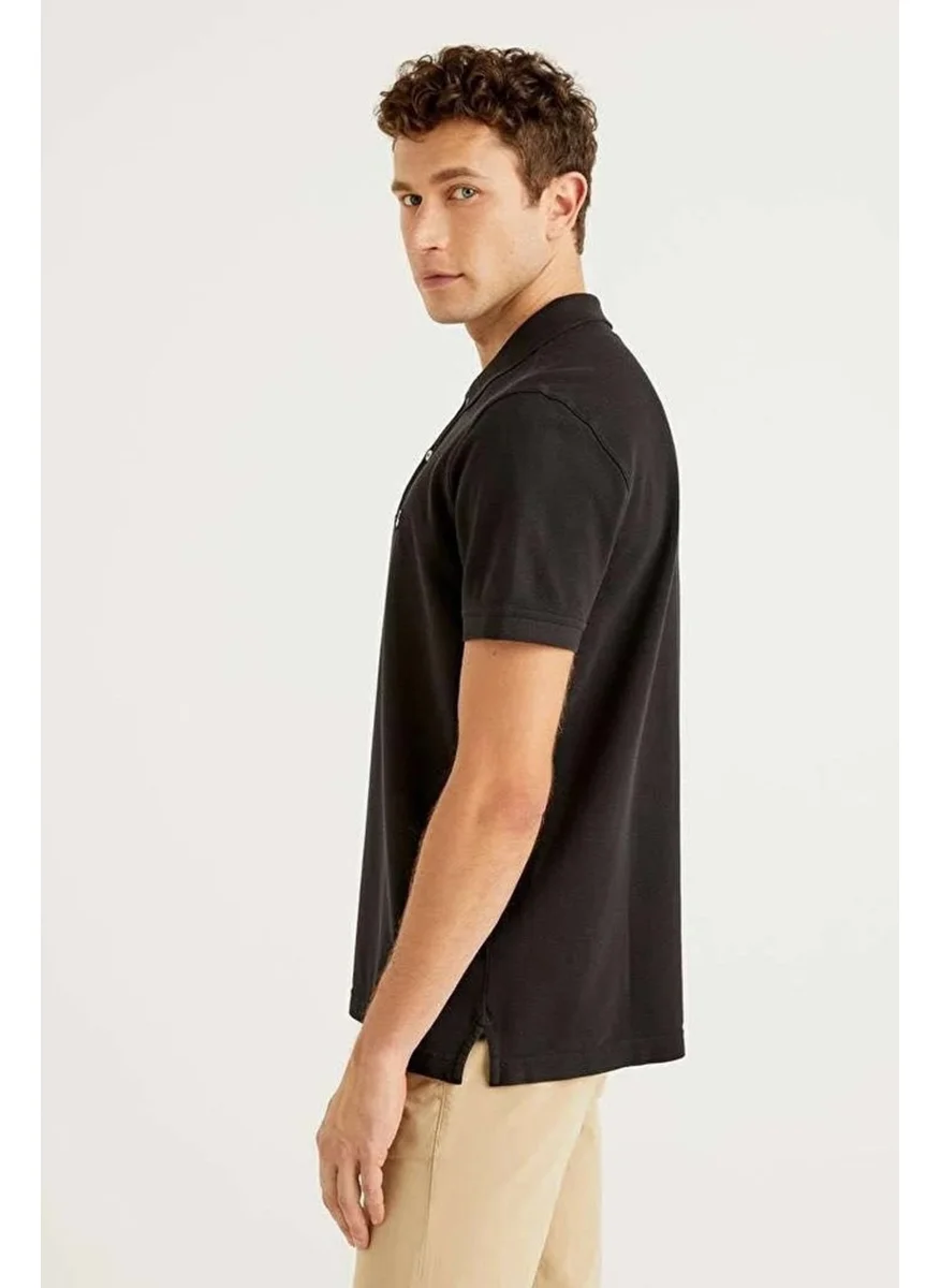 بينيتون Men's Polo T-Shirt 3089J3179 3089J3179001