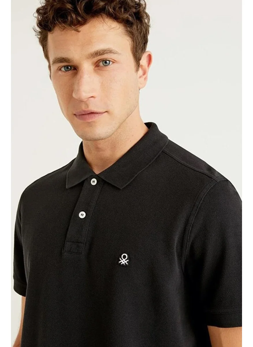بينيتون Men's Polo T-Shirt 3089J3179 3089J3179001