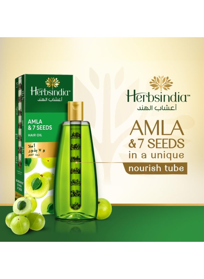 Herbsindia Amla & 7 Herbal Seeds Hair Oil With Nourish Tube 180 ml - Image 3