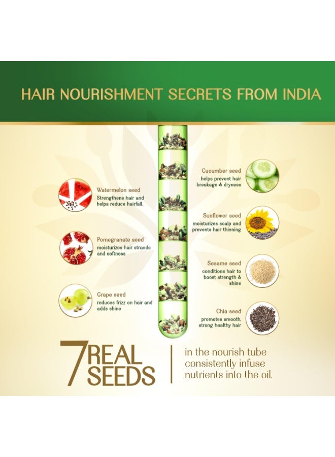 Herbsindia Amla & 7 Herbal Seeds Hair Oil With Nourish Tube 180 ml - Image 4