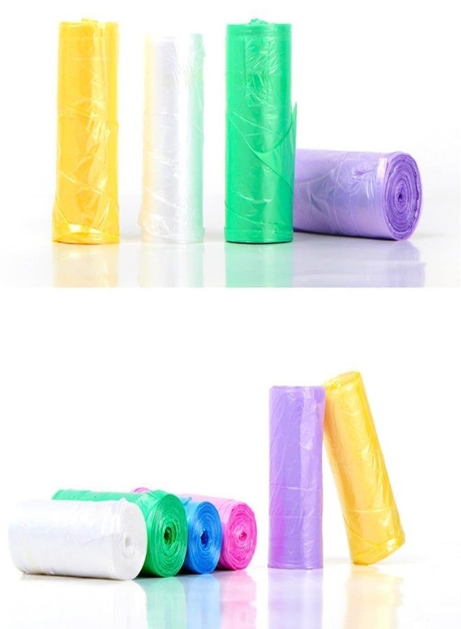 OVERSEASE Smalll Garbage Bags - 6 Rolls | Mini Trash Bags for Small Dustbins, Bathroom, Kitchen, Office | | Disposable Dustbin Liners for Home & Car Use Strong प्लास्टिक कचरा बैग (Smalll, multicolor) - Image 5