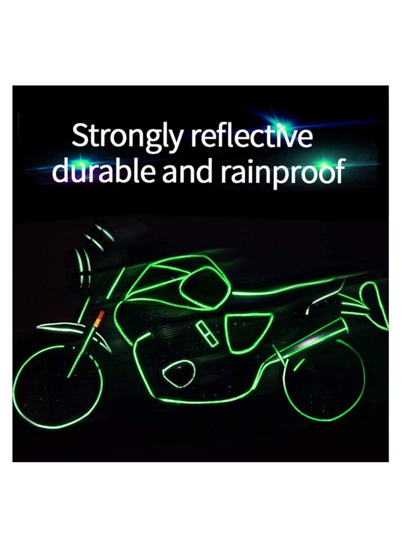 Zikra Reflective Tapes 5 Colors, Safety Reflective Warning Stickers, Self-Adhesive DIY Rim Outdoor Lighting Sticker Waterproof Reflective Adhesive Tape Stripe, for Bike, Motorcycle, Car, Bicycle Decoration - Image 5
