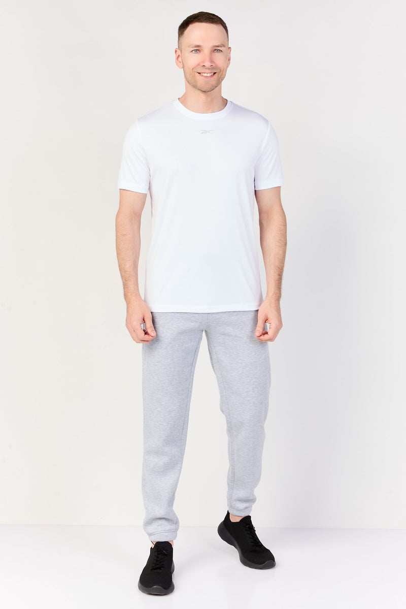 Reebok Men Sportswear Fit Short Sleeve Training T-Shirt, White - Image 4