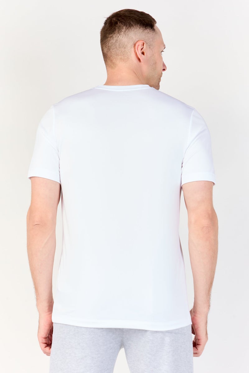 Reebok Men Sportswear Fit Short Sleeve Training T-Shirt, White - Image 2