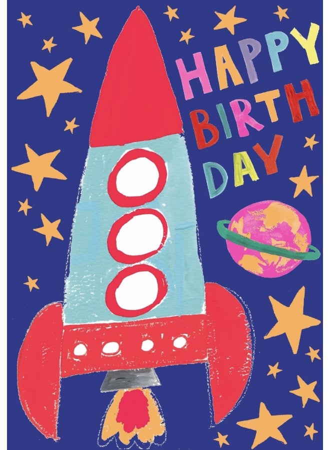 UK Greetings Happy Birthday Rocket Card