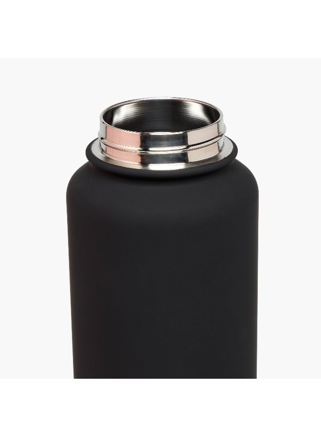 LIFESTYLE Solid Black Stainless Steel Water Bottle for Men - Image 5