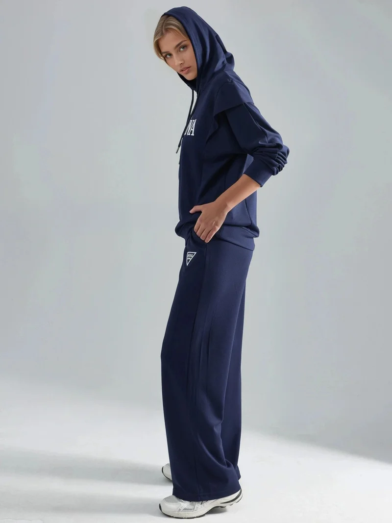 زوبعة Modal Touch Embroidered Hooded Two-Piece Set Bersan Collection