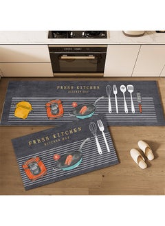 MVAQKLM  Kitchen Mat Set,2-Piece Non Skid Kitchen Rugs And Mats,For Floor Indoor Outdoor Entry Carpet  - Image 1
