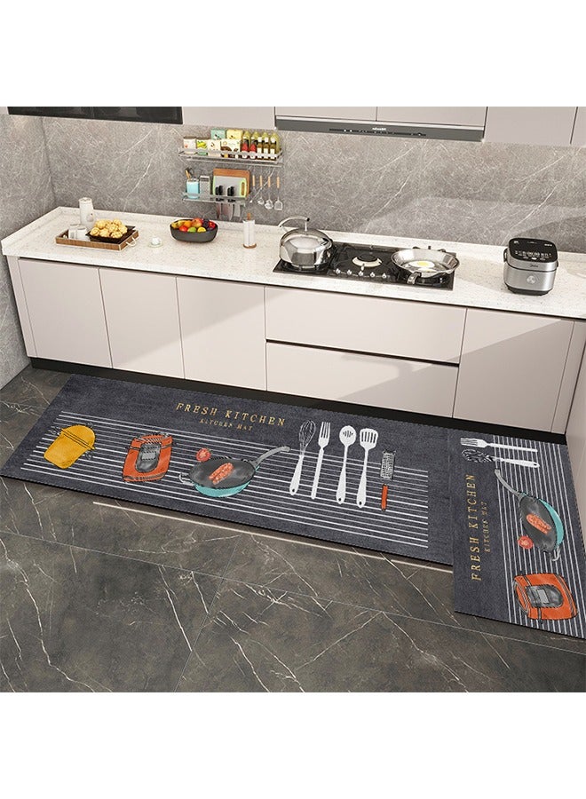 MVAQKLM  2-Piece Kitchen Mat Set Non-Slip Cushioned Anti-Fatigue Rugs, Waterproof Stain-Resistant Floor Mats for Indoor Outdoor, Comfort Standing Mats for Kitchen Sink, Entryway, Laundry Room - Image 3