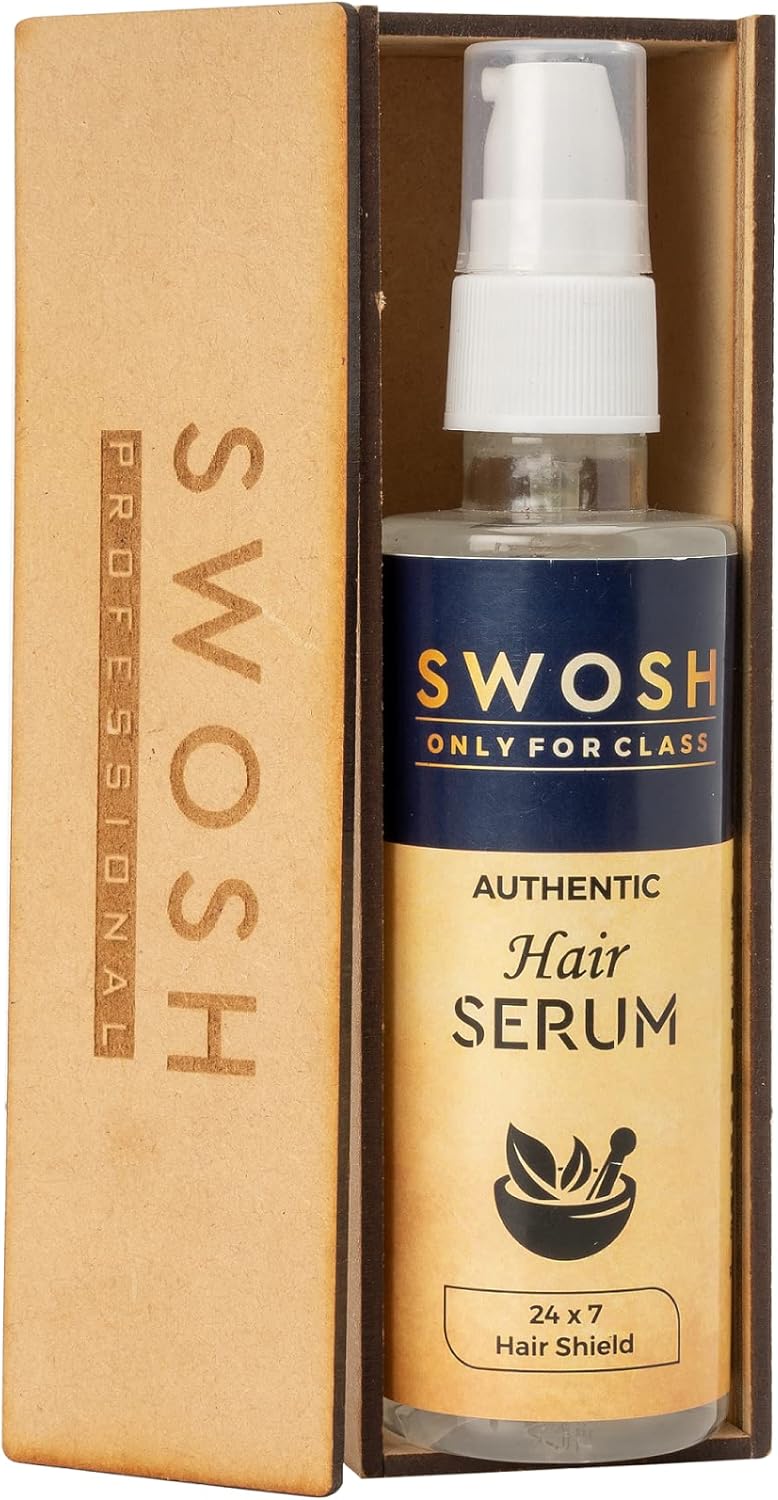 SWOSH SWOSH Ayurvedic Herbal Hair Serum for Men  Women Anti Frizz and Tangle Hair Serum SLES  PARABEN Free 100 ml Pack of 1 