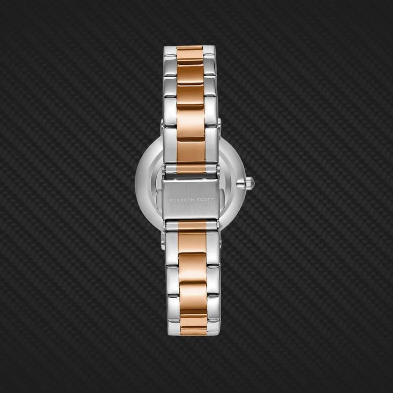 Kenneth Scott White Women's Stainless Steel Analog Watch K23536-KBKW - 32.5 mm for Women | Best Price UAE