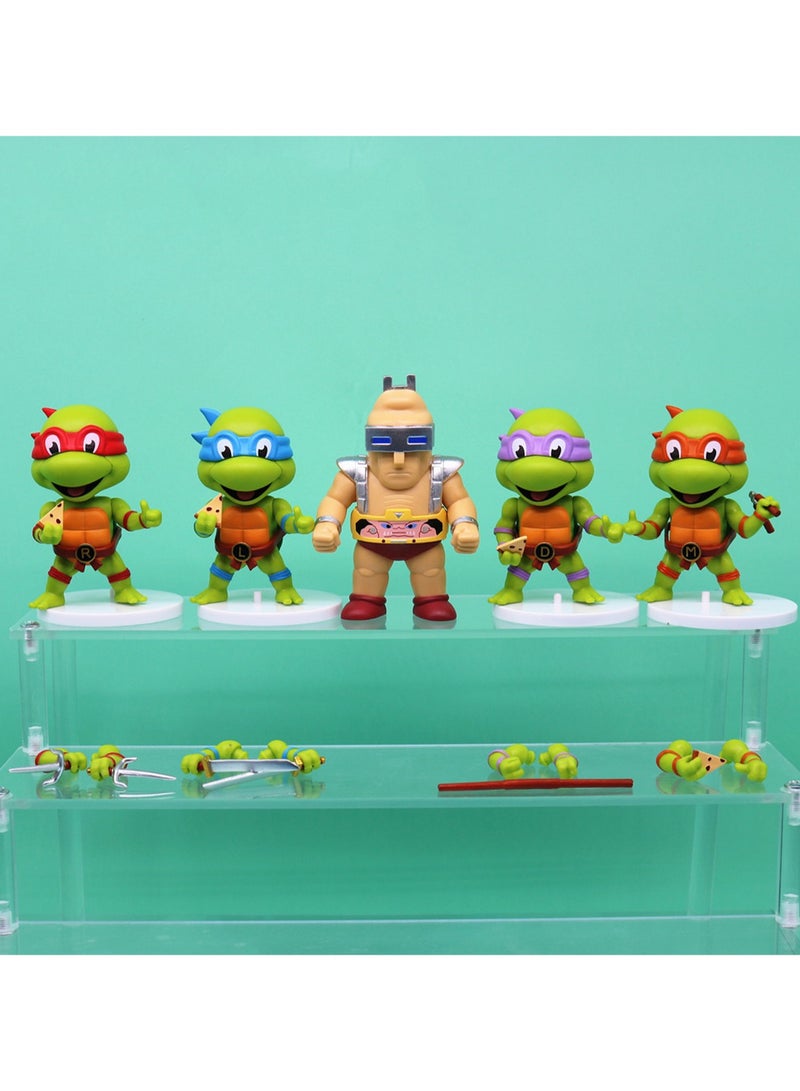 5-Piece Set Of Teenage Mutant Ninja Turtles Series Figures Model Ornaments Suitable For Collection And Gift ,Bag Pack  - Image 3