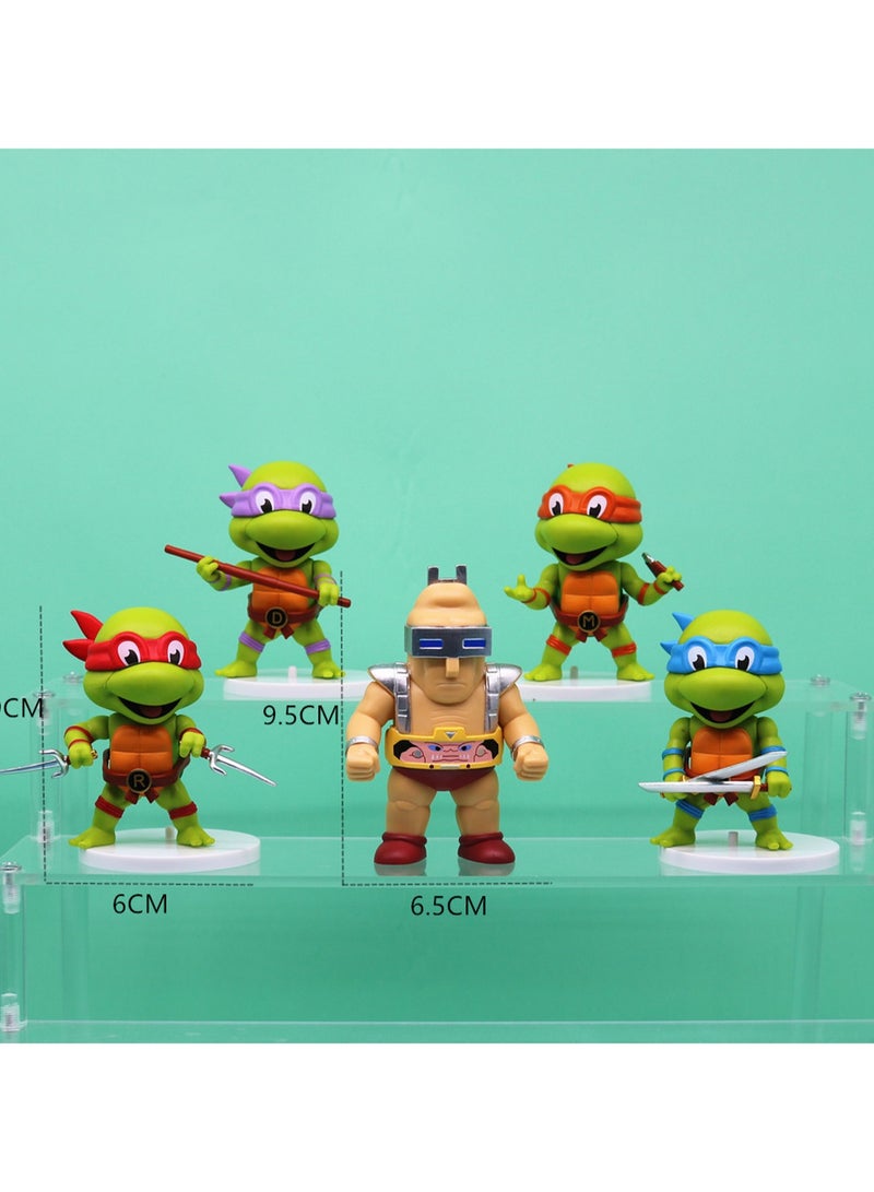 5-Piece Set Of Teenage Mutant Ninja Turtles Series Figures Model Ornaments Suitable For Collection And Gift ,Bag Pack  - Image 2