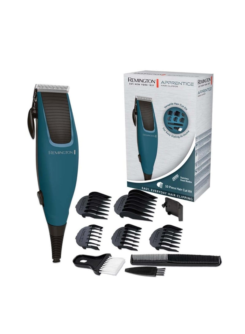 REMINGTON HC5020 Hair Trimmer with Cable [Mains Operated | Self-Sharpening Stainless Steel Blades with Adjustment Lever | 0.5-18 mm] Hair Trimmer Set Blue - Image 1
