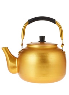 Ayda Gold Kettle 3 Litre | Stove Top Tea Kettle | Yellow Karak Kettle | Aluminium Coffee Pot Ideal for Home Office and Camping 
